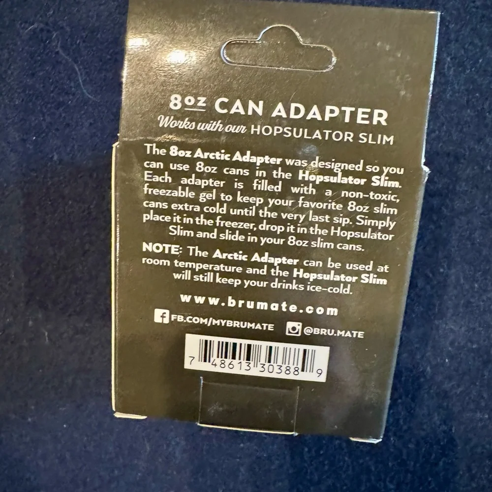 Brumate Black 8 oz Can Freezer Adapter for Hopsulator Slim